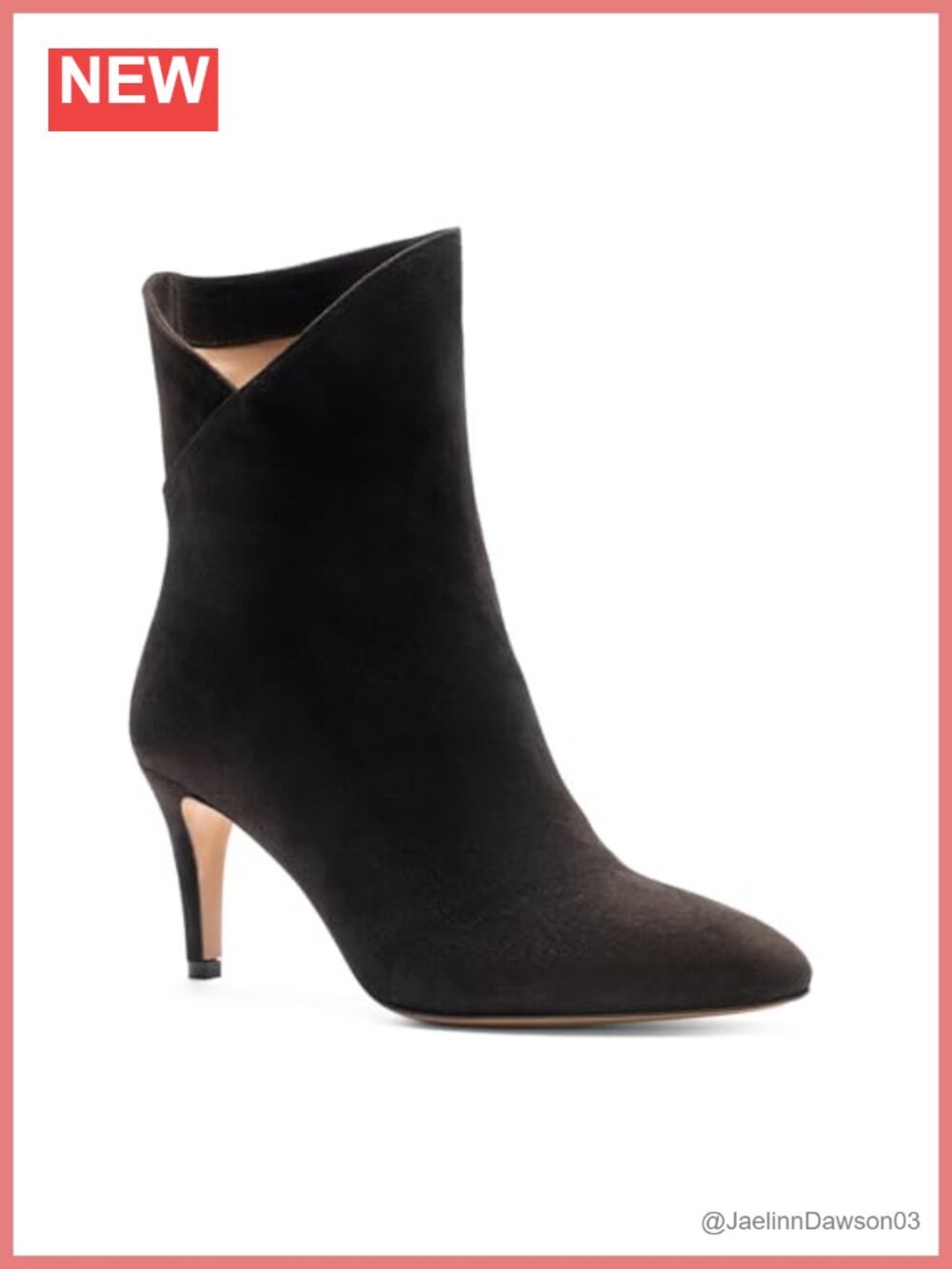 Suede Almond Toe Zip-Up Mid-Calf Boots - Made in Italy
